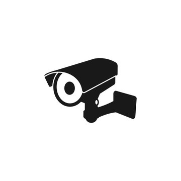 CCTV security cameras vector icons
