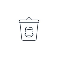 food trash creative icon. From Recycling icons collection. Isolated food trash sign on white background