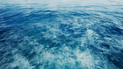 arctic bird view with wave sea by 3D rendering scene