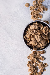  oat and cornflakes. healthy food delicious healthy breakfast