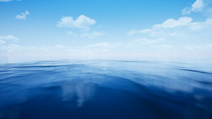 sea at the morning time by 3D rendering scene