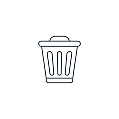 trash container creative icon. From Recycling icons collection. Isolated trash container sign on white background