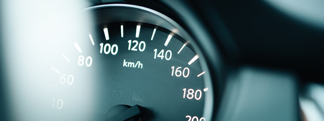 Black Modern car interior details banner.