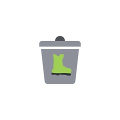 rubber trash creative icon. From Recycling icons collection. Isolated rubber trash sign on white background