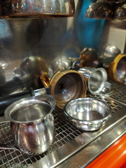 old and clean coffee machine