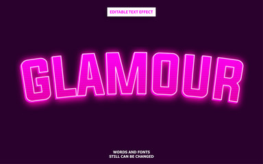 Glamour editable text effect