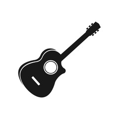 Guitar icon. vector illustration isolated on white background