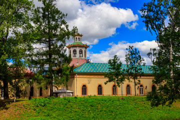 Building of Chinese village in Alexander park in Pushkin (Tsarskoye Selo), Russia