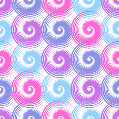 Spiral swirls complicated seamless pattern vector design.