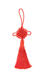 Traditional chinese new year decoration knots on white background