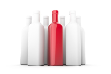3D Illustration of Realistic Bottle on White