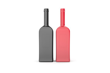 3D Illustration of Realistic Bottle on White