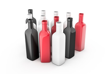 3D Illustration of Realistic Bottle on White