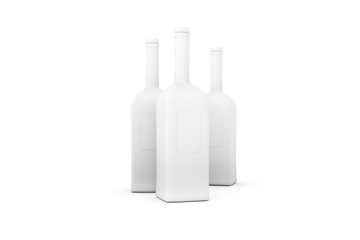 3D Illustration of Realistic Bottle on White