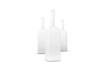 3D Illustration of Realistic Bottle on White