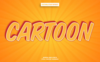 Cartoon style editable text effect