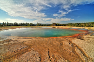 Hot lake in the Yellowstone national park