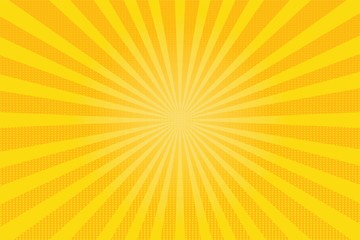 yellow shiny starburst background. Vector illustration - obrazy, fototapety, plakaty