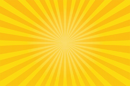 yellow shiny starburst background. Vector illustration