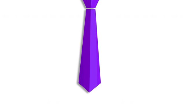 Men's purple tie 4k motion video. male accessory