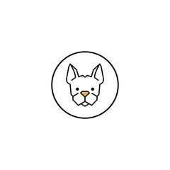 Dog Logo Template. Vector Illustrator.