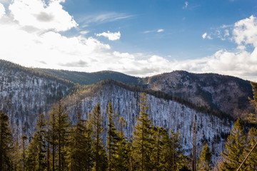 Mountain Range in Winter