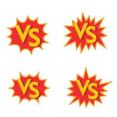 Versus letters or vs logo isolated on white background, 