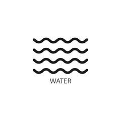 Obraz premium Water icon, isolated on white background