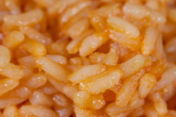 riz à la tomate en gros plan