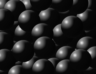 spheres on black background