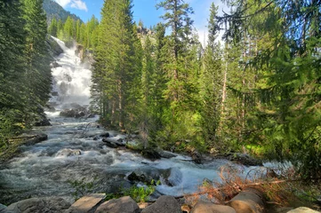Poster Teton Range Hidden Falls  -  waterfall in Grand Teton National Park