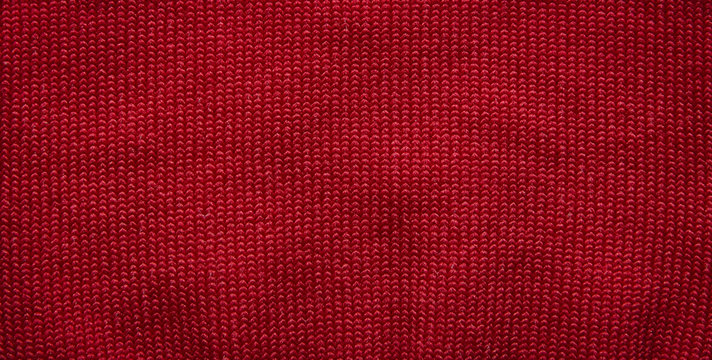Texture of red material. Background of red fabric.