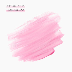 Logo pink brush paint watercolor background - Vector. Perfect beauty  design for card and sale banner. 