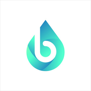 3D oil and gas logo illustration. letter B water and oil logo graphic concept.
