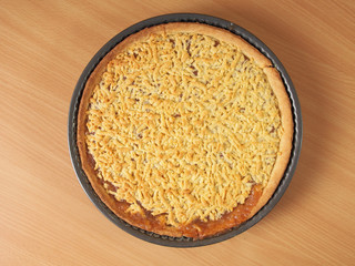Freshly baked pie. Making Apple Pie Tart Series.