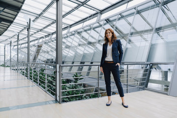 Portrait of a confident businesswoman in a modern office building