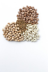 legumes, lentils, chickpeas, beans, green lentils