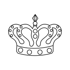 Isolated royal crown vector design