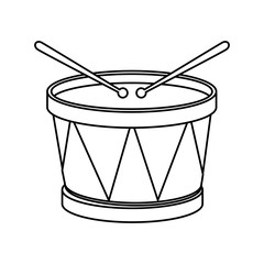 Isolated drum instrument vector design