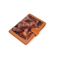 Leather wallet isolated on white background
