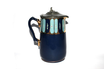 Vintage Coffee Or Tea Pot Jug on White Background