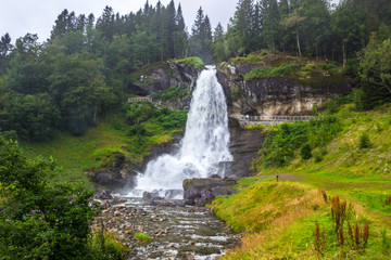 Steinsdalsfossen waterfall in Norway