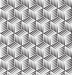 Vector geometric seamless pattern. Modern geometric background. Lattice with hexagonal cells.