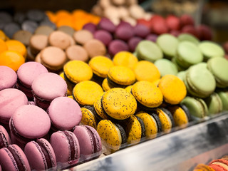 tasty mix variety of french macaroons
