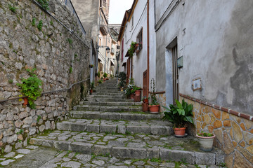 View of old houses in an Italian village