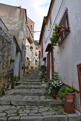Fototapeta na wymiar View of old houses in an Italian village