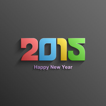Happy new year 2015 modern vector background, Text design, Vector illustration Eps 10
