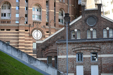 Gasometer and old building detail Vienna Austria