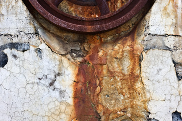 Detail of old weathered concrete wall.