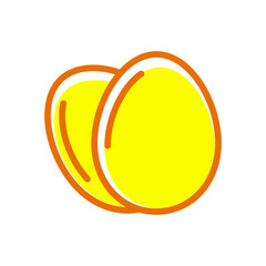 Egg line flat icon vector design template